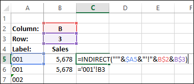 Excel INDIRECT Formula