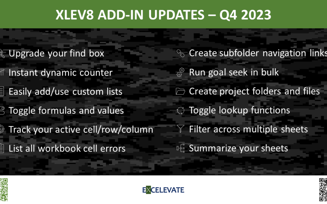 XLEV8 Add-in Q4 2023 Update: So Many Valuable New Features!