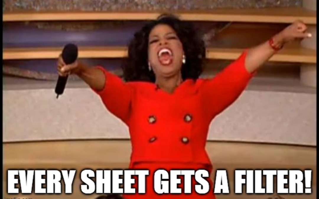 How to Filter Multiple Excel Sheets at One Time